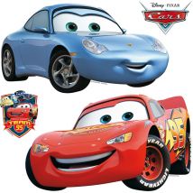Sticker mural Cars bleu et rouge Disney
