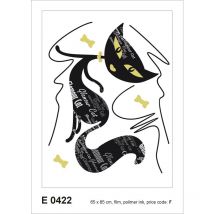 Sticker mural chat noir Sanders&sanders