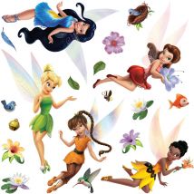 Sticker mural Fées vert, bleu et orange Disney