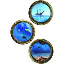 Sticker mural la vie marine bleu Sanders&sanders