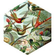 Estahome - sticker mural oiseaux vert jungle tropicale
