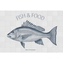 Sticker mural poisson bleu Estahome