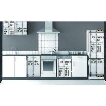 Sticker mural trompe l'oeil porte de conteneur, déco intérieure superbe, 59,5 cm x 180 cm, pour réfrigérateur.