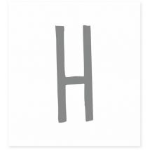 Sticker de décoration murale Lettre h - Gris