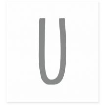 Sticker de décoration murale Lettre u - Gris