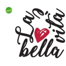 Sticker la vita è bella crea arreda adesivo murale frasi famose natura geometrie fantasie 31X31 cm