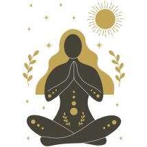 Sticker mural Femme Chakras