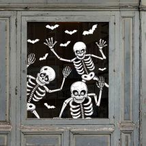 Feiyue - Sticker mural Halloween, autocollant grille de fenêtre électrostatique