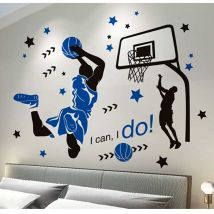 Sticker Mural, Lancer le Basket Autocollant Mural Comme Decoration Murale Pour Chambre A Coucher Salon Chambre D'enfant, Art Bricolage Decoration