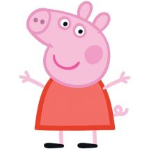 Sticker mural Peppa Cochon rose et rouge Sanders&sanders