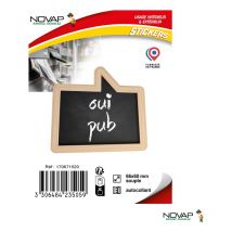 Novap - Sticker Oui pub - modèle bulle - 66 x 60 mm - 4235059
