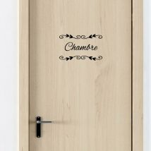 Sticker porte chambre deco chic (I0298).- Doré -