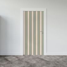 Plage - Sticker porte, rayures tendance Vintage Vert, 204 cm x 83 cm