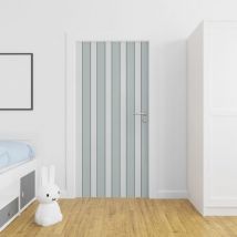 Sticker porte, rayures tendance Vintage Vert de Gris, 204 cm x 60 cm