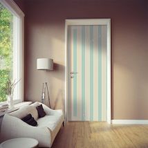 Sticker autocollant porte cabine de Plage 204 cm x 83 cm - Déco intérieure pour portes - Autocollant mural pour décoration intérieure