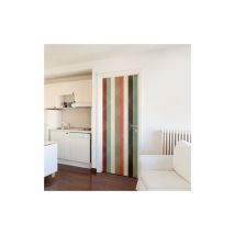 Sticker Porte 204x83cm - Bandes Décoratives Multicolores pour Intérieur et Extérieur