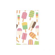Sticker réfrigérateur et lave vaisselle, glaces kawaii douceur déco, 75 cm x 49 cm