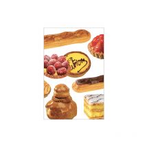 Sticker réfrigérateur et lave vaisselle, patisserie gourmandise art déco, 75 cm X 49 cm