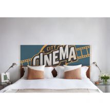 Sticker tête de lit, fan de cinéma, chambre de cinéphile, décoration thème cinéma, 60 cm X 160 cm