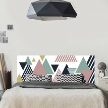 Sticker tête de lit, montagnes graphiques moderne pour une déco désign, 60 cm x 160 cm