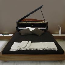 Sticker Tête de Lit Piano Noir xxl 60x160cm - Décoration Murale Photo Trompe l'Oeil, Décor Intérieur Design
