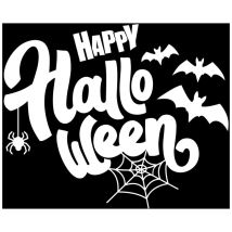 Sticker vitrine happy halloween (VITR010).- Noir - 58 x 47 cm
