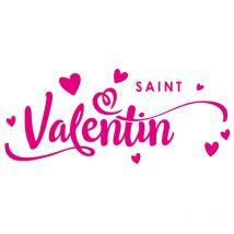 Sticker vitrine st valentin (VITR007).- Rose - 80 x 34 cm