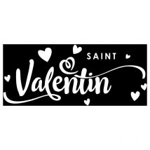 Sticker vitrine st valentin (VITR007).- Blanc - 58 x 24 cm