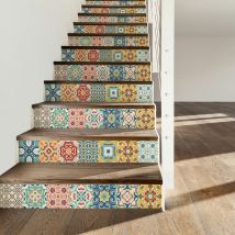 Ambiance-sticker - Stickers adhésifs escalier carrelages contremarche - fionetina - 2 bandes de 17x119cm