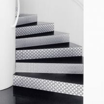 Ambiance-sticker - Stickers adhésifs escalier carrelages contremarche - gudrun - 2 bandes de 12.5x87.5cm