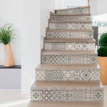 Ambiance-sticker - Stickers adhésifs escalier carrelages contremarche - lisa marie - 2 bandes de 15x105cm