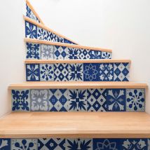 Ambiance-sticker - Stickers adhésifs escalier carrelages contremarche - lucilina - 2 bandes de 12.5x87.5cm