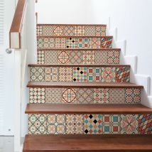 Ambiance-sticker - Stickers adhésifs escalier carrelages contremarche - romirlo - 2debandes20x140cm