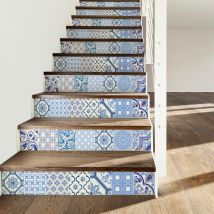 Ambiance-sticker - Stickers adhésifs escalier carrelages contremarche - ursulina - 2 bandes de 17x119cm