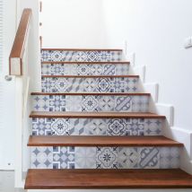 Ambiance-sticker - Stickers adhésifs escalier carrelages contremarche - valerinio - 2 bandes de 17x119cm