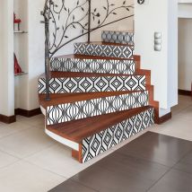 Ambiance-sticker - Stickers adhésifs escalier carrelages contremarche - valkyrie - 2 bandes de 12.5x90cm