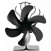 Ventilateur à Poêle Alimenté Par La Chaleur, 6 Pales Ventilateur De Cheminée, Ventilateur De Poele Pour Foyer, Pour Poêle à Bois/Bûches Ou Cheminée