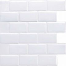 2 Pièces Stickers Carrelage pour Cuisine Salle de Bain, Credence Adhesive Cuisine, ImperméAble Carrelage Adhesif Carreaux de Autocollant Mural
