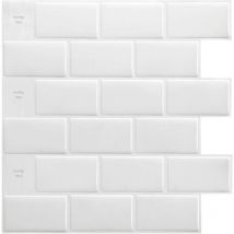 Mezheng - Stickers Carrelage, Stickers Carrelage Pour Cuisine (Blanc)