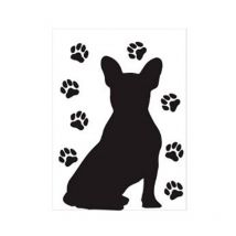 Stickers 'Chien' 30x40cm Noir