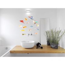 Sticker Autocollant Photo Poissons Aquarium 30x21cm - Décorations Aquatiques Colorées & Variées