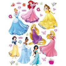 Stickers géant 8 Princesses Disney planche 85 x 65 cm