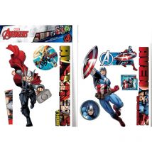 Stickers géant Captain America et Thor Marvel - 50x70cm