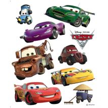 Stickers géant Cars Flash McQueen et Martin