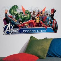 Stickers géant Avengers Prénom à personnaliser