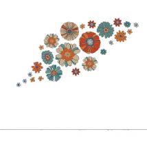 Stickers Muraux Bohème Fleur Rétro Autocollants Muraux Grandes Fleurs Vintage Sticker Mural Fleurs Colorées pour Adultes Salons Chambres Maison