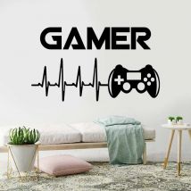 Stickers muraux pour jeux vidéo, manette de manette amovible en vinyle pour décoration murale, décoration murale pour chambre de garçon, salle de