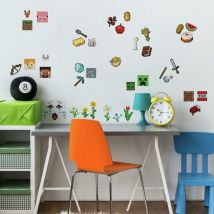 Stickers muraux repositionnables Minecraft