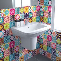 Stickers muraux - Sticker Mural Carrelage adhésif Cuisine Salle de Bain - 30 stickers carrelages crisfiono - 30stickers10x10cm