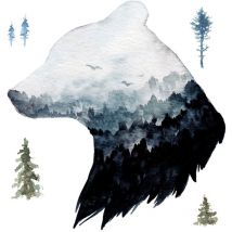 Roommates - Stickers - Ours Blanc - Hauteur 92,7 cm